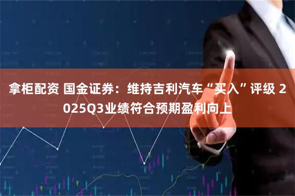 拿柜配资 国金证券：维持吉利汽车“买入”评级 2025Q3业绩符合预期盈利向上