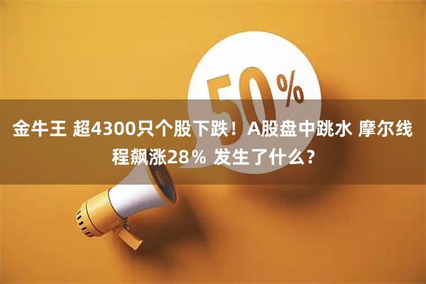 金牛王 超4300只个股下跌！A股盘中跳水 摩尔线程飙涨28％ 发生了什么？